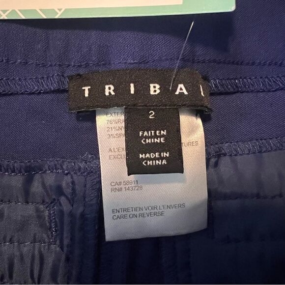 NWT! Tribal blue fia cuffed cropped trousers - Picture 6 of 12